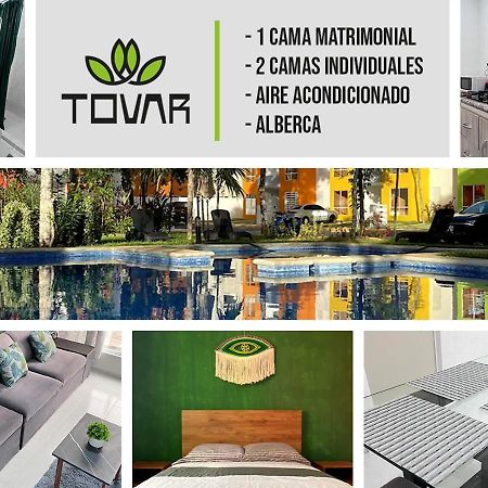칸쿤 Bonito Departamento En Privada Con Alberca 아파트 외부 사진